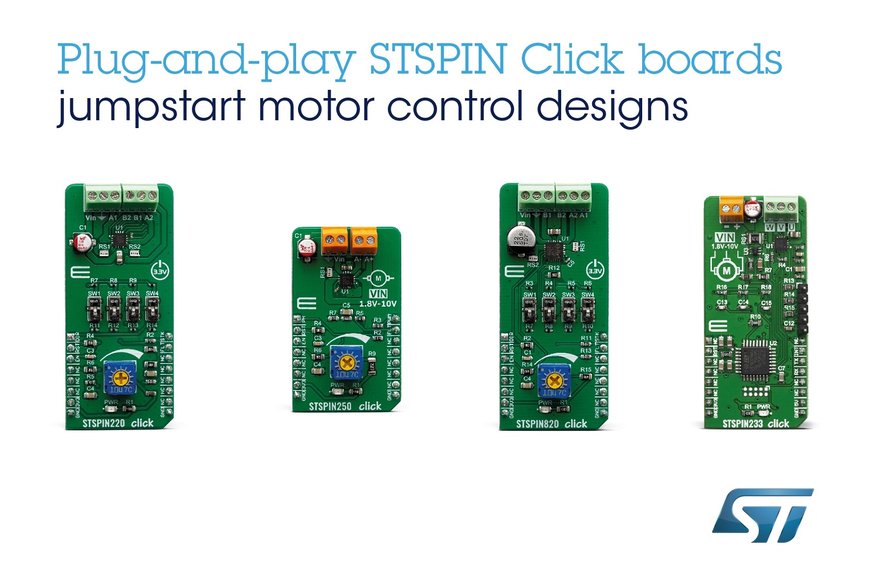 STSPIN Modules from STMicroelectronics Add High-Performing Motor Drivers to MikroElektronika Fusion for Arm® Ecosystem
